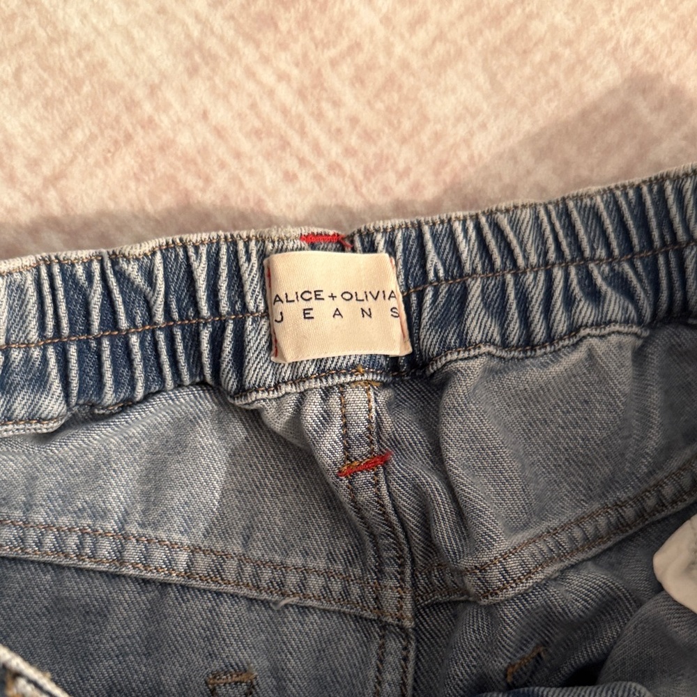 Alice + Olivia Denim Women Cargo Pants size 27 - Picture 2 of 5